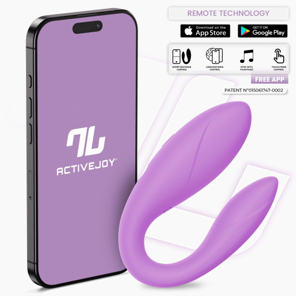 Сиреневый интерактивный вибромассажёр для пар Couple Toy Lavender Сиреневый интерактивный вибромассажёр для пар Couple Toy Lavender