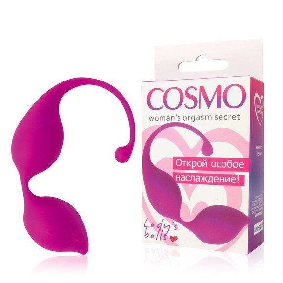 Ярко-розовые фигурные вагинальные шарики Cosmo Ярко-розовые фигурные вагинальные шарики Cosmo