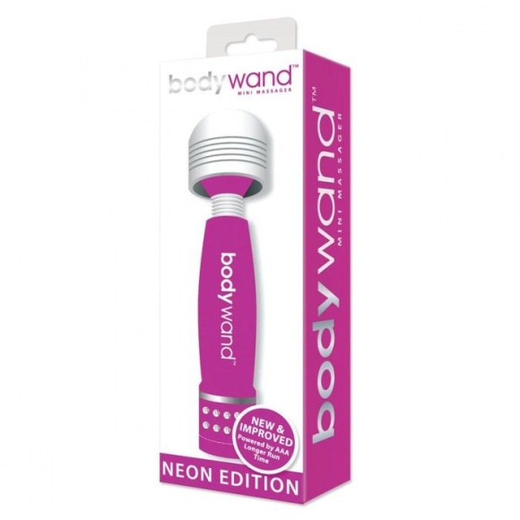 Фиолетово-белый жезловый мини-вибратор с кристаллами Mini Massager Neon Edition Фиолетово-белый жезловый мини-вибратор с кристаллами Mini Massager Neon Edition