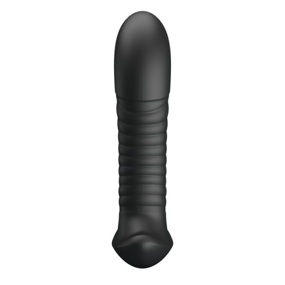 Мощный черный анальный вибратор с эффектом римминга Merlin - 15,9 см. Мощный черный анальный вибратор с эффектом римминга Merlin - 15,9 см.