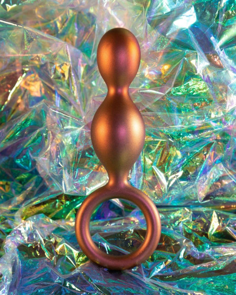 Коричневый анальный стимулятор Duo Loop Copper Anal Plug - 13,3 см. Коричневый анальный стимулятор Duo Loop Copper Anal Plug - 13,3 см.