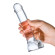 Прозрачный стеклянный фаллос с мошонкой Curved G-Spot - 18 см.