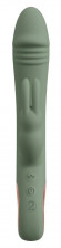 Оливковый вибратор-кролик Slim Rabbit Olive - 21,4 см. Оливковый вибратор-кролик Slim Rabbit Olive - 21,4 см.