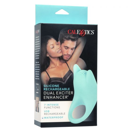 Нежно-голубое перезаряжаемое эрекционное кольцо Silicone Rechargeable Dual Exciter Enhancer Нежно-голубое перезаряжаемое эрекционное кольцо Silicone Rechargeable Dual Exciter Enhancer