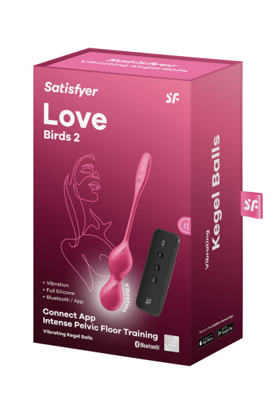Малиновые вагинальные шарики с вибрацией Love Birds 2 - 22,2 см. Малиновые вагинальные шарики с вибрацией Love Birds 2 - 22,2 см.
