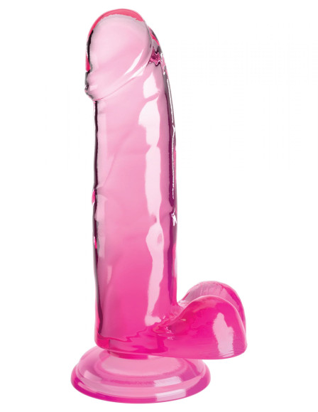 Розовый фаллоимитатор с мошонкой на присоске 7’’ Cock with Balls - 20,3 см. Розовый фаллоимитатор с мошонкой на присоске 7’’ Cock with Balls - 20,3 см.