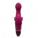 Бордовый вибромассажёр с клиторальной бабочкой LOTUS FLUTTER BERRY -  15,8 см.