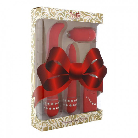 Изысканный красный набор вибромассажёров Diamond Red Giftset Remote Изысканный красный набор вибромассажёров Diamond Red Giftset Remote