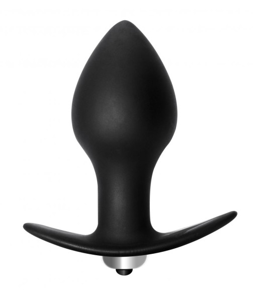 Чёрная анальная вибропробка Bulb Anal Plug - 10 см. Чёрная анальная вибропробка Bulb Anal Plug - 10 см.