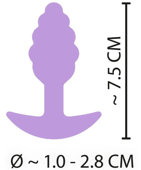 Фиолетовая анальная втулка Mini Butt Plug - 7,5 см. Фиолетовая анальная втулка Mini Butt Plug - 7,5 см.