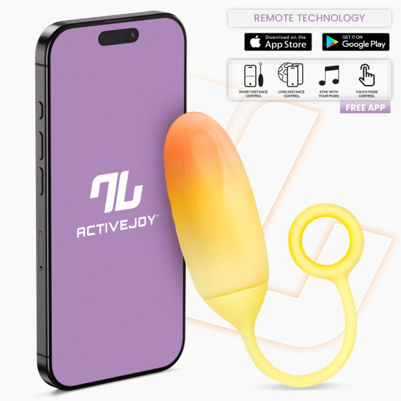 Желтое интерактивное виброяйцо Double Layer Egg Желтое интерактивное виброяйцо Double Layer Egg
