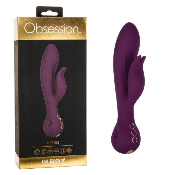 Фиолетовый вибратор-кролик Desire - 22,25 см. Фиолетовый вибратор-кролик Desire - 22,25 см.