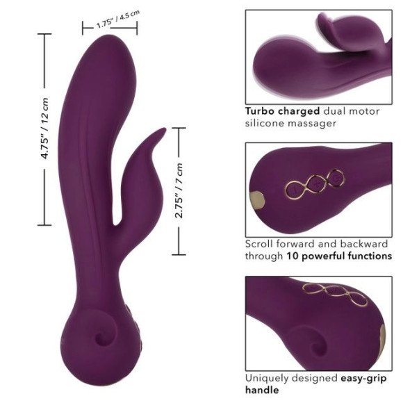 Фиолетовый вибратор-кролик Desire - 22,25 см. Фиолетовый вибратор-кролик Desire - 22,25 см.