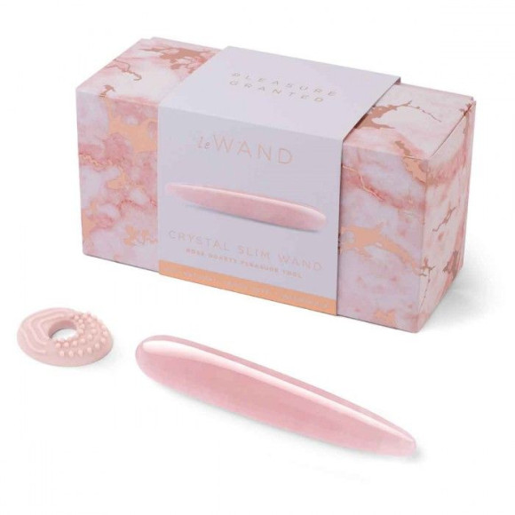 Массажер Le Wand Crystal Slim Wand из розового кварца Массажер Le Wand Crystal Slim Wand из розового кварца