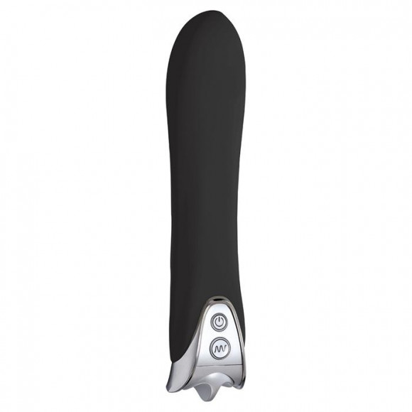 Чёрный силиконовый вибратор VIBE THERAPY ELATION - 17 см. Чёрный силиконовый вибратор VIBE THERAPY ELATION - 17 см.