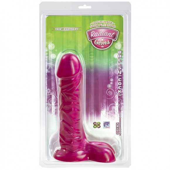 Фаллоимитатор Ballsy Cock цвета фуксии - 18 см. Фаллоимитатор Ballsy Cock цвета фуксии - 18 см.