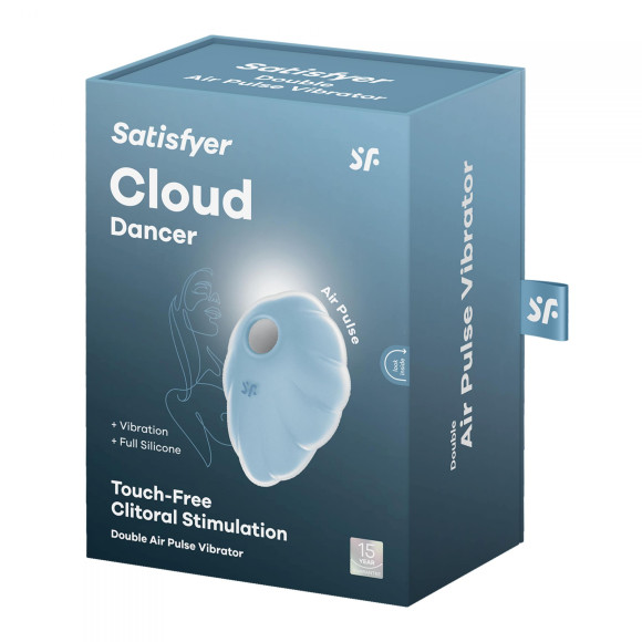 Голубой вакуум-волновой клиторальный вибростимулятор Cloud Dancer Голубой вакуум-волновой клиторальный вибростимулятор Cloud Dancer