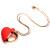 Красное ожерелье с подвеской-вибратором 10X Vibrating Silicone Heart Necklace