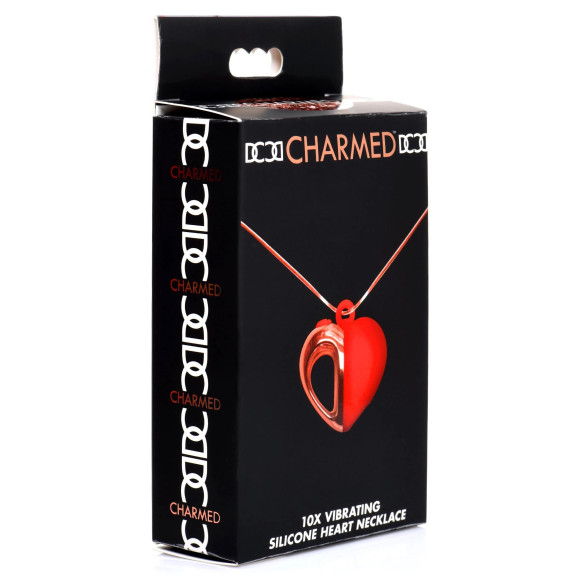 Красное ожерелье с подвеской-вибратором 10X Vibrating Silicone Heart Necklace Красное ожерелье с подвеской-вибратором 10X Vibrating Silicone Heart Necklace