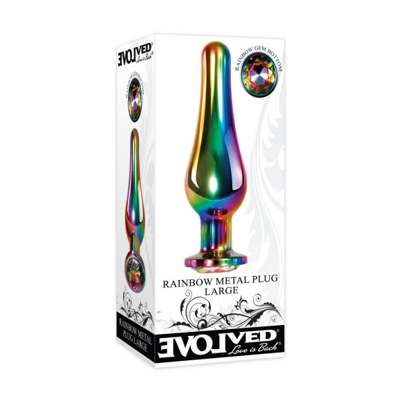 Радужная металлическая пробка Rainbow Metal Plug Large - 12,9 см. Радужная металлическая пробка Rainbow Metal Plug Large - 12,9 см.