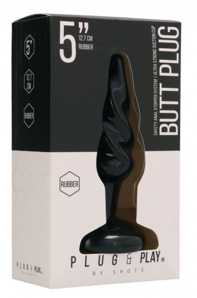 Черная витая анальная пробка Rounded 5 Inch - 12,7 см. Черная витая анальная пробка Rounded 5 Inch - 12,7 см.