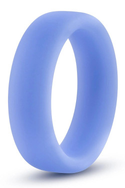 Голубое люминесцентное кольцо Silicone Glo Cock Ring Голубое люминесцентное кольцо Silicone Glo Cock Ring