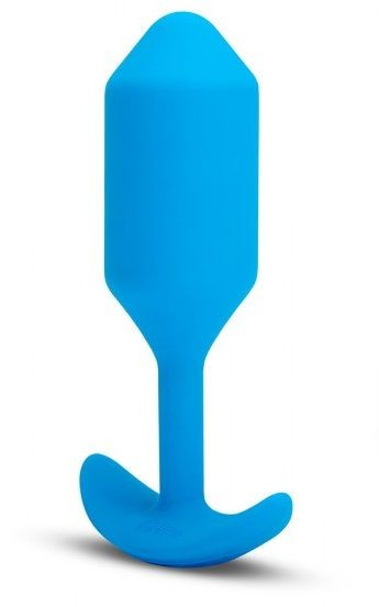 Голубая вибропробка для ношения B-vibe Snug Plug 3 - 12,4 см. Голубая вибропробка для ношения B-vibe Snug Plug 3 - 12,4 см.
