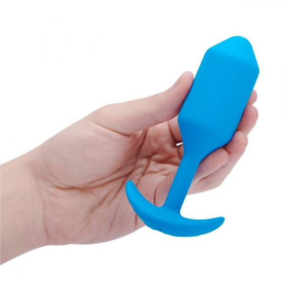 Голубая вибропробка для ношения B-vibe Snug Plug 3 - 12,4 см. Голубая вибропробка для ношения B-vibe Snug Plug 3 - 12,4 см.