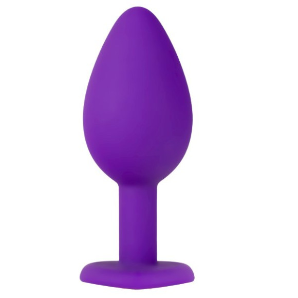 Фиолетовая анальная пробка с золотистым кристаллом-сердцем Bling Plug Small - 7,6 см. Фиолетовая анальная пробка с золотистым кристаллом-сердцем Bling Plug Small - 7,6 см.