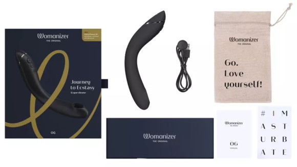 Темно-серый стимулятор G-точки Womanizer OG c технологией Pleasure Air и вибрацией - 17,7 см. Темно-серый стимулятор G-точки Womanizer OG c технологией Pleasure Air и вибрацией - 17,7 см.