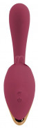 Малиновый вибратор с подвижными язычками 2 Function Vibrator - 20,6 см.
