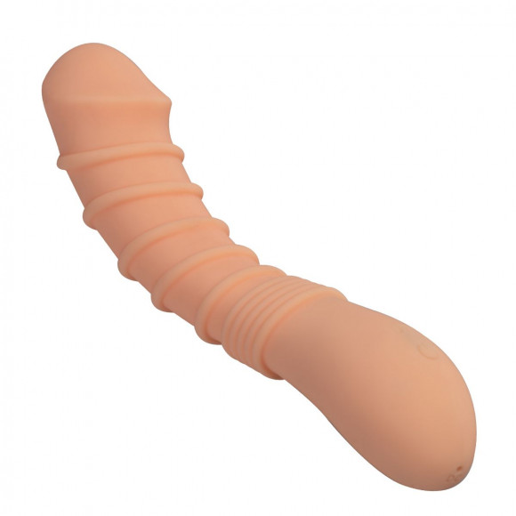 Телесный вибромассажер Appetency Wild Ribbed Vibe - 21,5 см. Телесный вибромассажер Appetency Wild Ribbed Vibe - 21,5 см.