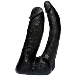 Черная насадка-фаллоимитатор для двойной стимуляции Double Penetrator - 16 см. Черная насадка-фаллоимитатор для двойной стимуляции Double Penetrator - 16 см.