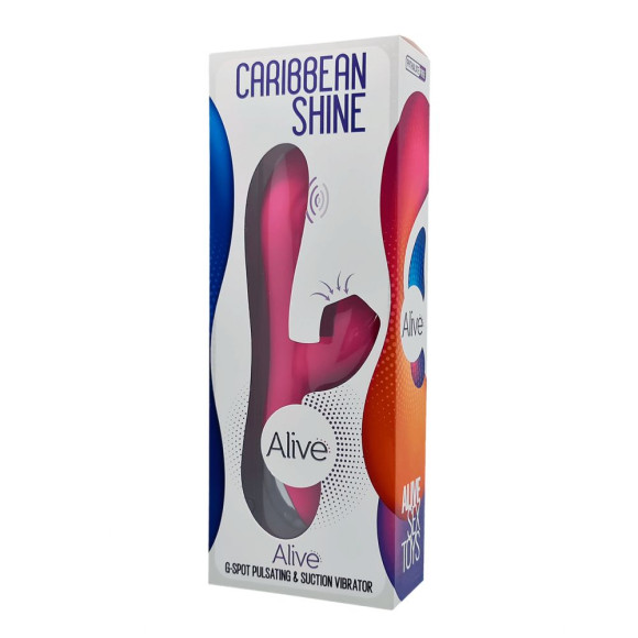 Ярко-розовый вибратор-кролик Caribbean Shine - 21 см. Ярко-розовый вибратор-кролик Caribbean Shine - 21 см.