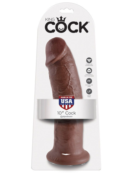 Коричневый фаллос-гигант 10 Cock - 25,4 см. Коричневый фаллос-гигант 10 Cock - 25,4 см.