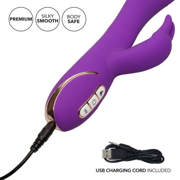 Фиолетовый вибратор-кролик с нагревом Jack Rabbit Signature Heated Silicone Rotating - 21,5 см. Фиолетовый вибратор-кролик с нагревом Jack Rabbit Signature Heated Silicone Rotating - 21,5 см.