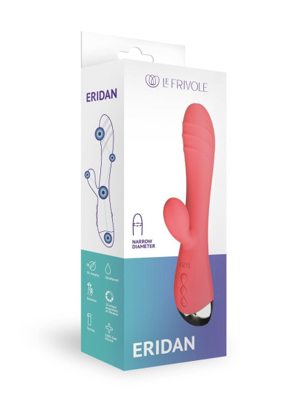 Коралловый вибратор-кролик Eridan - 21 см. Коралловый вибратор-кролик Eridan - 21 см.