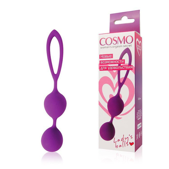 Фиолетовые двойные вагинальные шарики Cosmo Фиолетовые двойные вагинальные шарики Cosmo