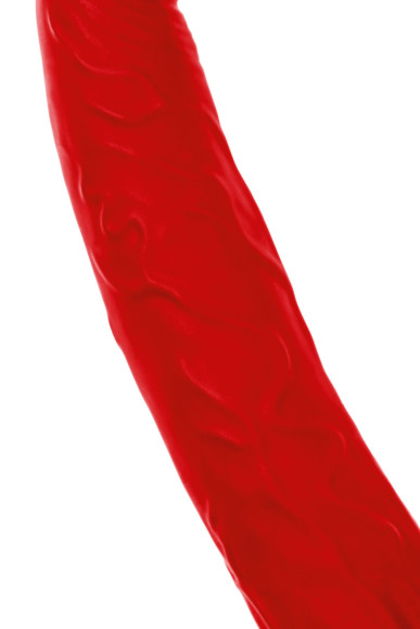 Красная насадка на пенис для двойного проникновения Black&Red - 16,5 см. Красная насадка на пенис для двойного проникновения Black&Red - 16,5 см.