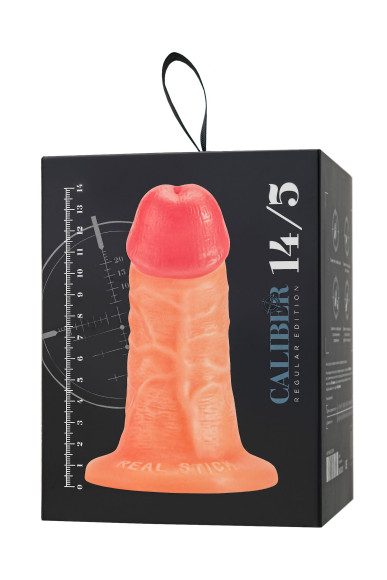 Телесный фаллоимитатор на присоске RealStick CALIBER - 14 см. Телесный фаллоимитатор на присоске RealStick CALIBER - 14 см.