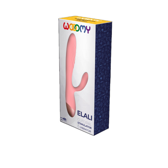 Нежно-розовый вибратор-кролик Elali - 18 см. Нежно-розовый вибратор-кролик Elali - 18 см.