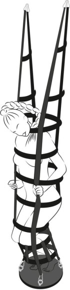 Подвесная клетка из ремешков Hanging strap cage Подвесная клетка из ремешков Hanging strap cage