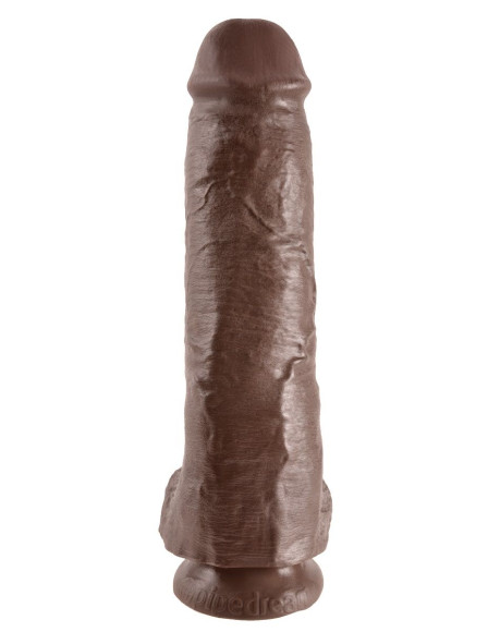 Коричневый фаллоимитатор-гигант на присоске 11 Cock with Balls - 28 см. Коричневый фаллоимитатор-гигант на присоске 11 Cock with Balls - 28 см.