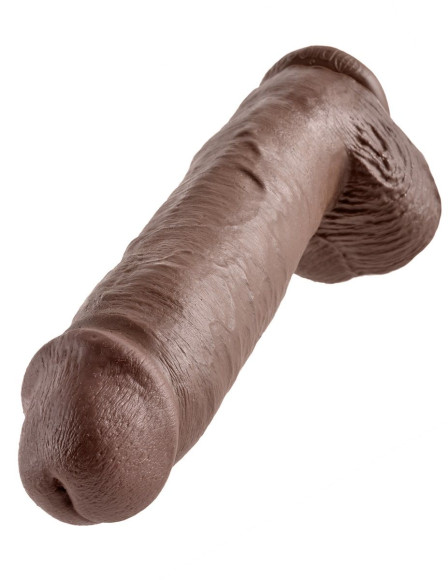 Коричневый фаллоимитатор-гигант на присоске 11 Cock with Balls - 28 см. Коричневый фаллоимитатор-гигант на присоске 11 Cock with Balls - 28 см.
