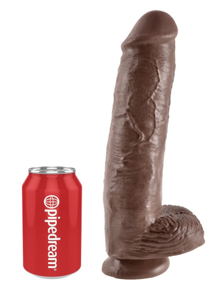 Коричневый фаллоимитатор-гигант на присоске 11 Cock with Balls - 28 см. Коричневый фаллоимитатор-гигант на присоске 11 Cock with Balls - 28 см.