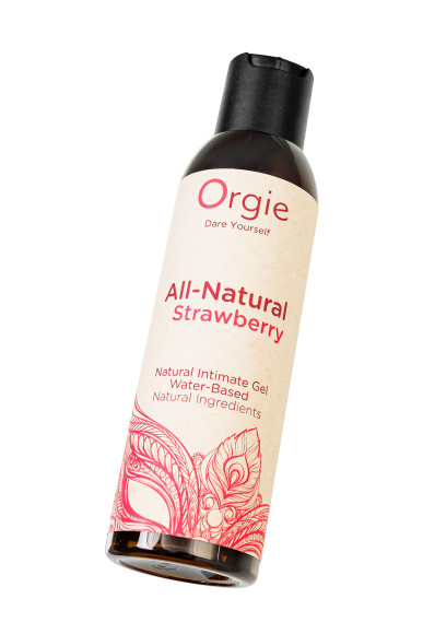 Интимный гель на водной основе All-Natural Strawberry с ароматом клубники - 150 мл. Интимный гель на водной основе All-Natural Strawberry с ароматом клубники - 150 мл.