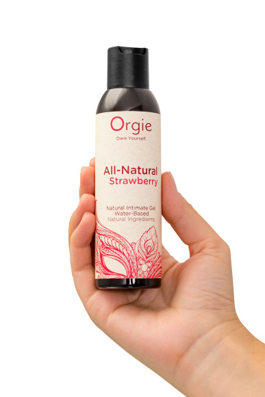 Интимный гель на водной основе All-Natural Strawberry с ароматом клубники - 150 мл. Интимный гель на водной основе All-Natural Strawberry с ароматом клубники - 150 мл.