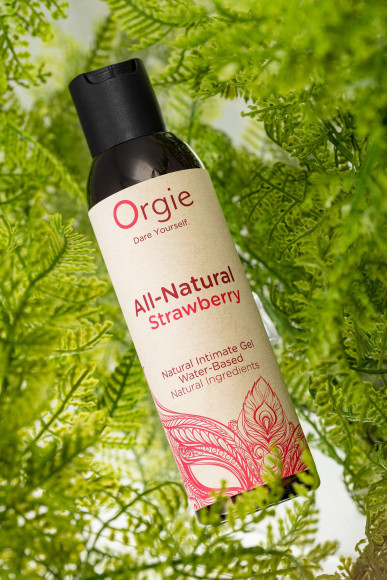 Интимный гель на водной основе All-Natural Strawberry с ароматом клубники - 150 мл. Интимный гель на водной основе All-Natural Strawberry с ароматом клубники - 150 мл.