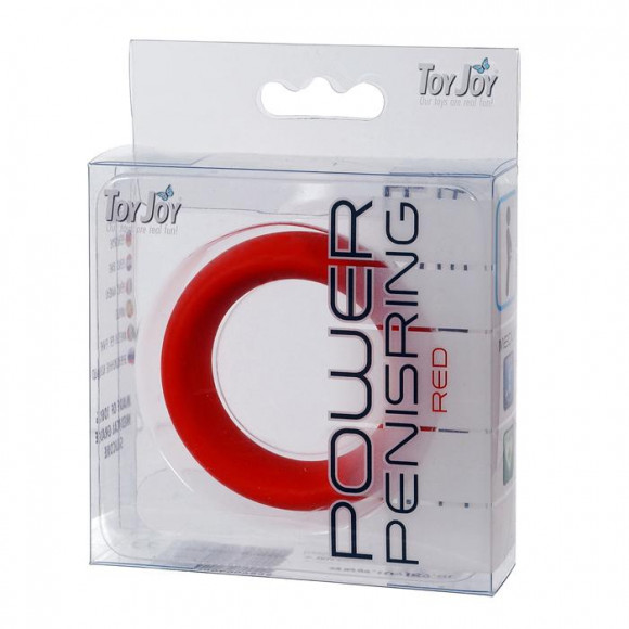 Красное кольцо на пенис POWER PENISRING MEDIUM Красное кольцо на пенис POWER PENISRING MEDIUM