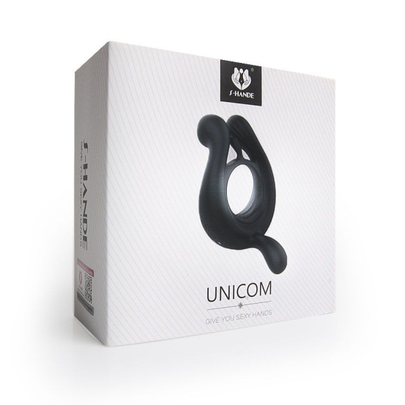 Черное эрекционное виброкольцо Unicom Черное эрекционное виброкольцо Unicom